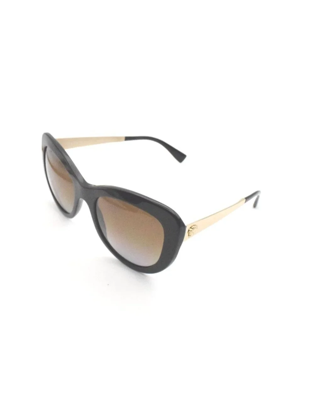Versace 4325 GB1/T5 MEDUSA Gloss Black/ Gold / Brown Polarized Lens